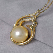 LuxeJewels™ – OceanGold™ Saltwater Pearl Pendant (925 Silver)