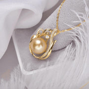 LuxeJewels™ – OceanGold™ Saltwater Pearl Pendant (925 Silver)