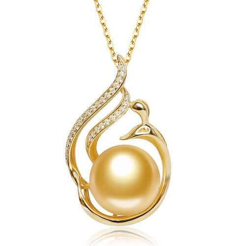 LuxeJewels™ – OceanGold™ Saltwater Pearl Pendant (925 Silver)