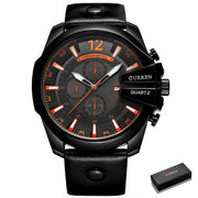 Men's Fashion & Casual Quartz Wristwatch with Leather Band