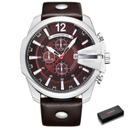 Men's Fashion & Casual Quartz Wristwatch with Leather Band