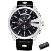 Men's Fashion & Casual Quartz Wristwatch with Leather Band