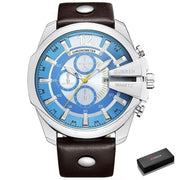 Men's Fashion & Casual Quartz Wristwatch with Leather Band