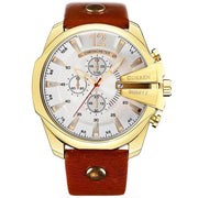 Men's Fashion & Casual Quartz Wristwatch with Leather Band
