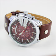 Men's Fashion & Casual Quartz Wristwatch with Leather Band