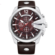 Men's Fashion & Casual Quartz Wristwatch with Leather Band
