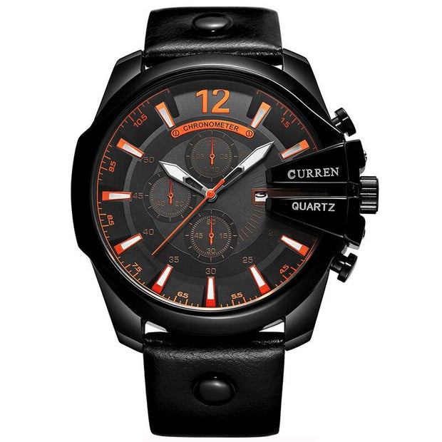 Men's Fashion & Casual Quartz Wristwatch with Leather Band
