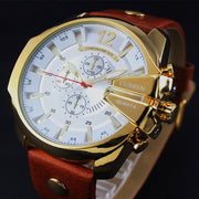Men's Fashion & Casual Quartz Wristwatch with Leather Band