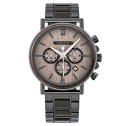 Men's Round Wooden Quartz Watch