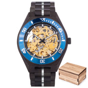 Men's Water-Resistant Wooden Mechanical Watch