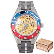 Men's Water-Resistant Wooden Mechanical Watch