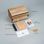 Men's Water-Resistant Wooden Mechanical Watch