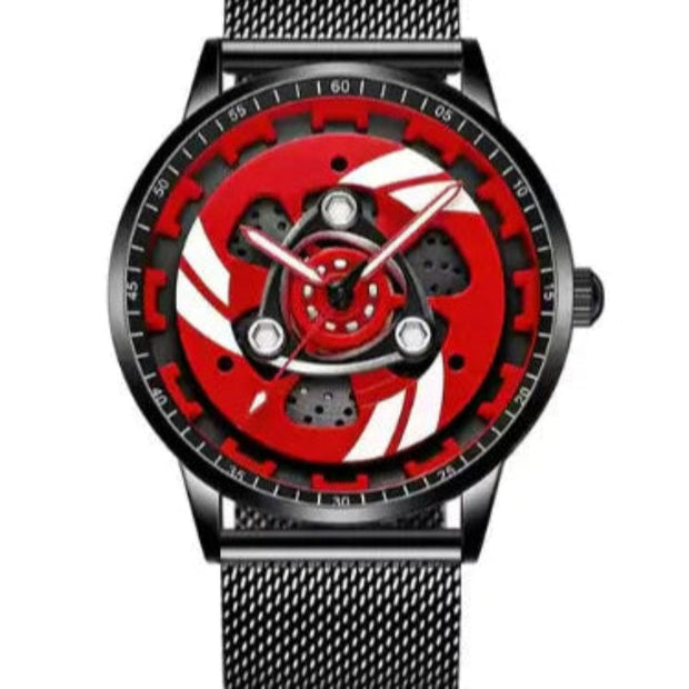 Men's Waterproof Motorcycle Rim Wristwatch