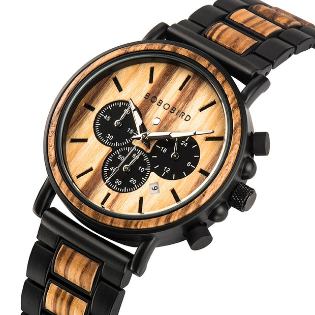 Men's Wooden Stylish Quartz Watch
