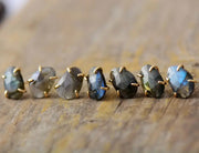 Mystical Glow: Labradorite Stud Earrings