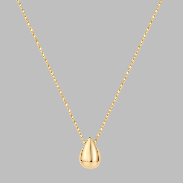 PAVOI 14K Gold Plated Pear Necklace | Stylish Dainty Gold Jewelry for Women