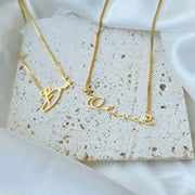 Personalized Name Necklace with Box Chain - Custom Handmade Jewelry