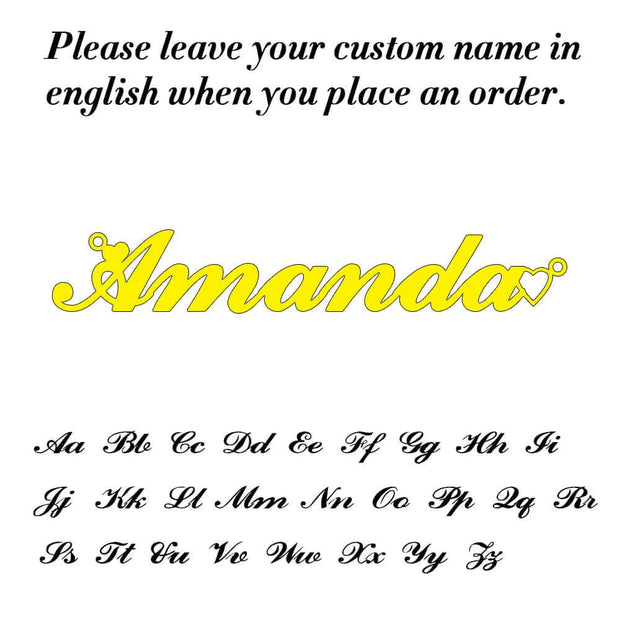 Personalized Name Necklace with Box Chain - Custom Handmade Jewelry