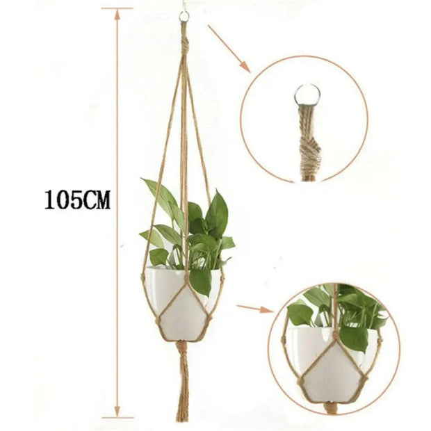 Pot Pocket Plant Holders Plant holders 6 Piece Vintage Flower Garden Hanger Macrame Plant Outdoor Pot Parts Pocket