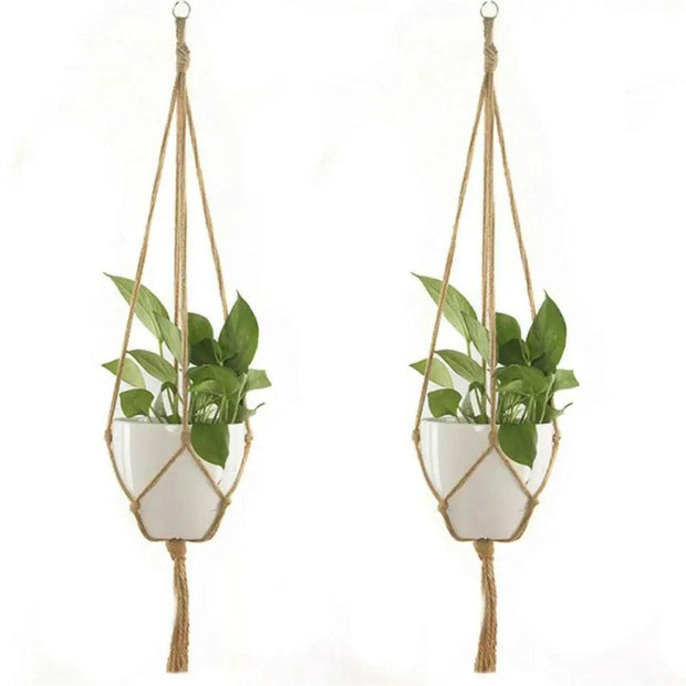 Pot Pocket Plant Holders Plant holders 6 Piece Vintage Flower Garden Hanger Macrame Plant Outdoor Pot Parts Pocket