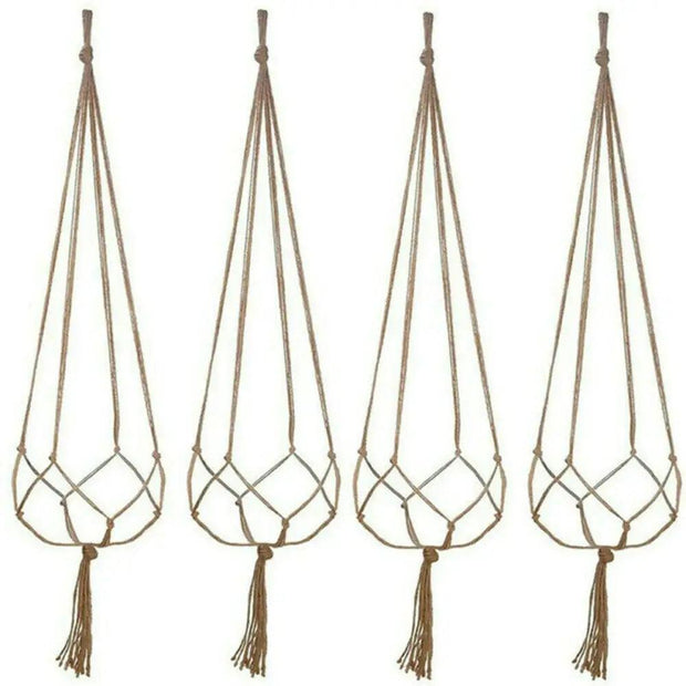 Pot Pocket Plant Holders Plant holders 6 Piece Vintage Flower Garden Hanger Macrame Plant Outdoor Pot Parts Pocket