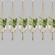 Pot Pocket Plant Holders Plant holders 6 Piece Vintage Flower Garden Hanger Macrame Plant Outdoor Pot Parts Pocket