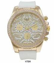 Shine Bright: The Milano Expressions Iced Out Silicon Band Watch