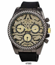 Shine Bright: The Milano Expressions Iced Out Silicon Band Watch