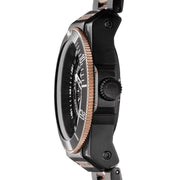 Sportivo Chronograph Watch – Black & Rose Gold Finish
