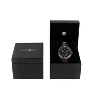Sportivo Chronograph Watch – Black & Rose Gold Finish