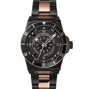 Sportivo Chronograph Watch – Black & Rose Gold Finish