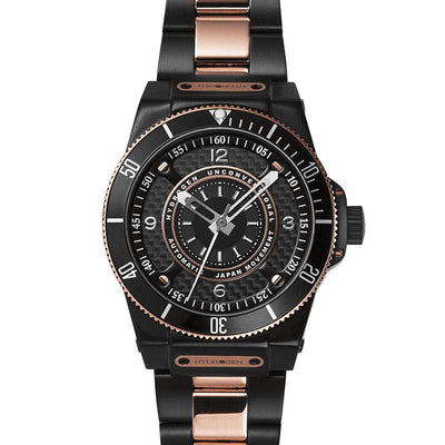 Sportivo Chronograph Watch – Black & Rose Gold Finish