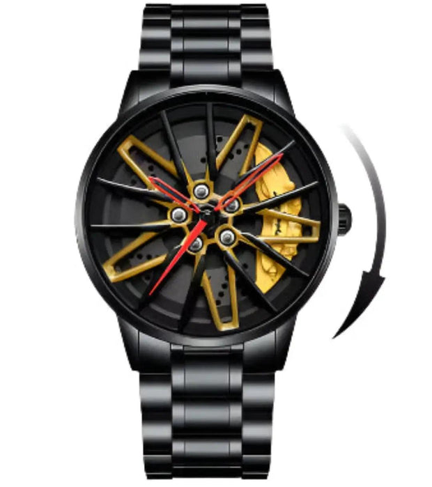 Unique Rotating Dial Watch for Men | Modern Stainless-Steel Timepiece