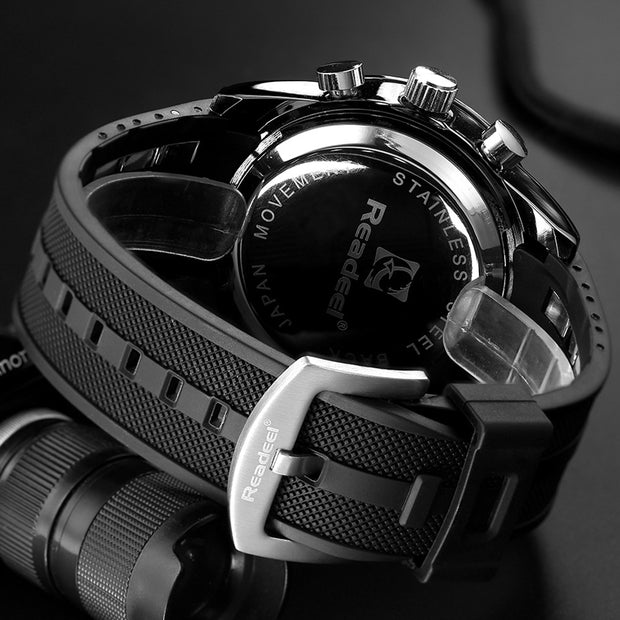 Waterproof Quartz Wristwatches for Men with Digital LED Dial