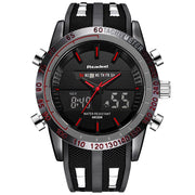 Waterproof Quartz Wristwatches for Men with Digital LED Dial