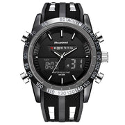 Waterproof Quartz Wristwatches for Men with Digital LED Dial