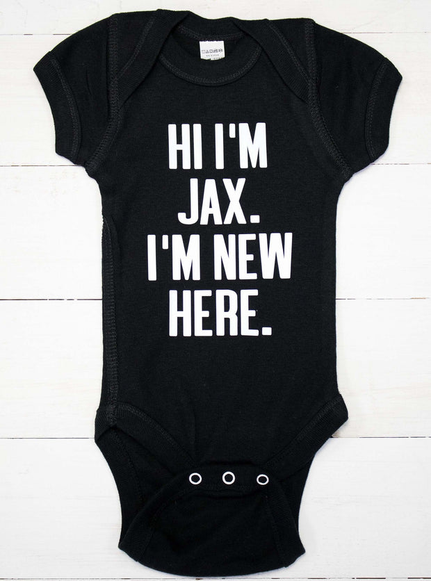 Welcome Baby Boy with Adorable Bodysuit Set - Customizable Name Option