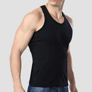 2025 New Men's summer lightweight cotton tight vest, casual family pajamas, outdoor tight top, breathable quick-drying vest