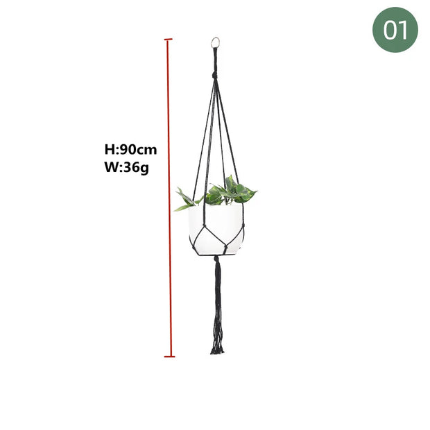 Handmade Plant Hanger Baskets Flowerpots/Hanging Balcony Decoration Knotted lifting Rope-Shoppers Preferred Choice