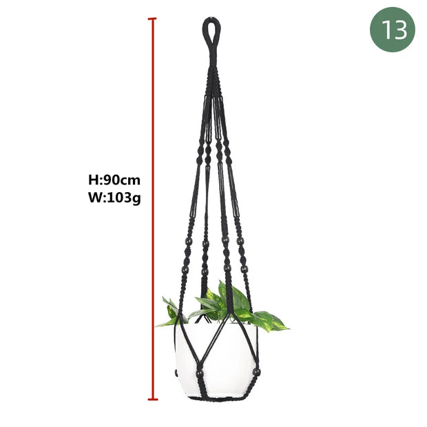 Handmade Plant Hanger Baskets Flowerpots/Hanging Balcony Decoration Knotted lifting Rope-Shoppers Preferred Choice