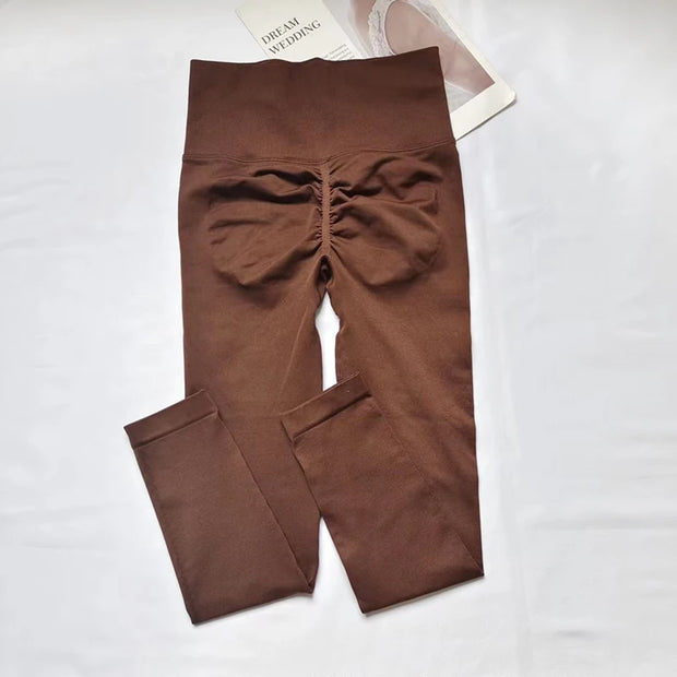 High Waist Yoga & Gym Leggings - Seamless Squat-Proof Fabric with Flattering Scrunch Butt