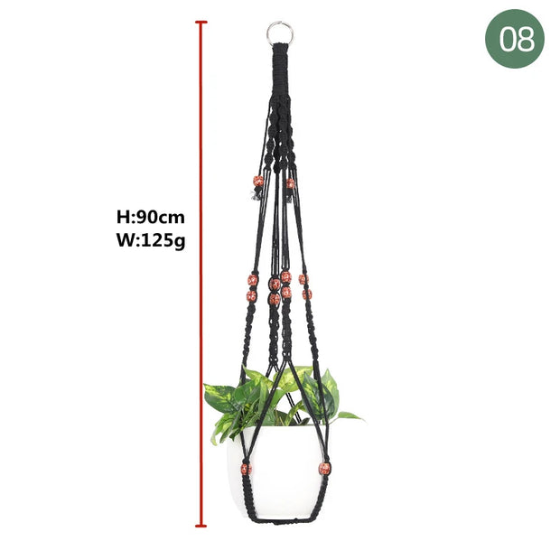 Handmade Plant Hanger Baskets Flowerpots/Hanging Balcony Decoration Knotted lifting Rope-Shoppers Preferred Choice