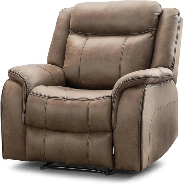 Leather Recliner Chair Manual Recliner with Massage Vibration Heat Living Room Bedroom Theater Easy Assembly 300lbs Capacity-Shoppers Preferred Choice