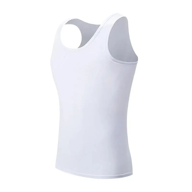 2025 New Men's summer lightweight cotton tight vest, casual family pajamas, outdoor tight top, breathable quick-drying vest