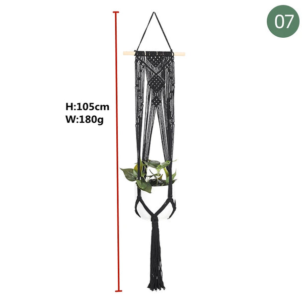 Handmade Plant Hanger Baskets Flowerpots/Hanging Balcony Decoration Knotted lifting Rope-Shoppers Preferred Choice