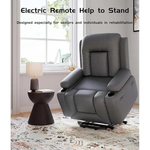 Power Lift Recliner Chair Heated Massage Function Adjustable Backrest Extendable Footrest Electric Lift Chair Elderly Mobility-Shoppers Preferred Choice