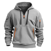 2025 Multi-Pocket Zipper Fleece Hooded Casual Shirt – Plus-Size Unisex Comfort & Practicality