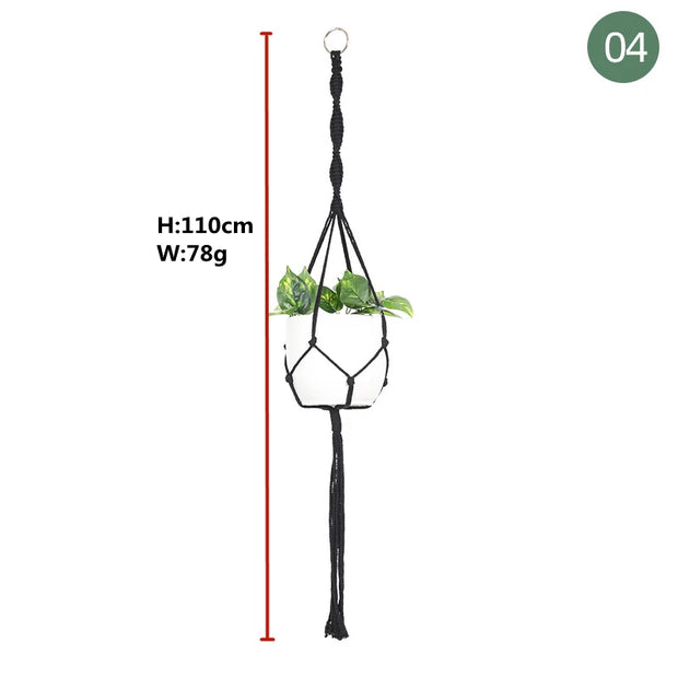 Handmade Plant Hanger Baskets Flowerpots/Hanging Balcony Decoration Knotted lifting Rope-Shoppers Preferred Choice
