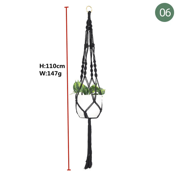 Handmade Plant Hanger Baskets Flowerpots/Hanging Balcony Decoration Knotted lifting Rope-Shoppers Preferred Choice