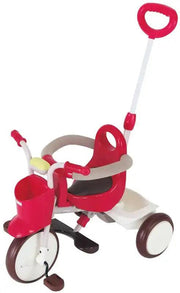 Red iimo Tricycle (Classic Version) with safety bar, footrest, and push handle, designed for safe toddler riding in Toys & Games > Riding Toys.